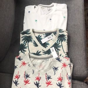 3 NEW OLD NAVY MEN SHORT SLEEVE SHIRTS Large